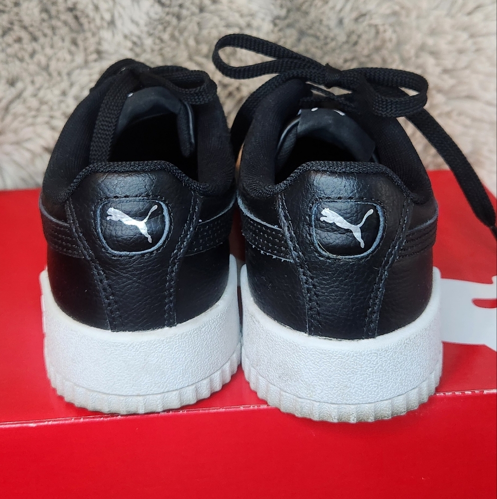 PUMA Carina Black Sneakers Size 7 Womens Ladies Shoes With Box - Picture 6 of 9